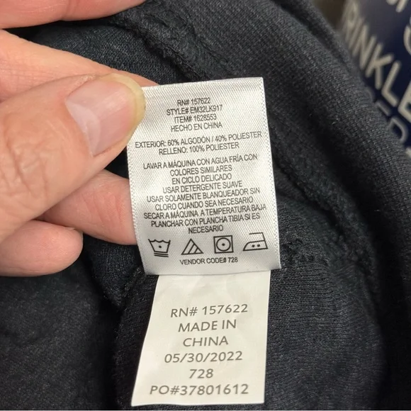 Eddie Bauer Men's Quilted Gray Snap Pullover Sweatshirt. Size XL - Picture 8 of 9